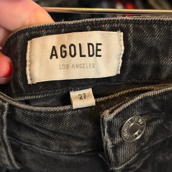 Agolde Womens Charcoal Slim Jeans - Picture 3 of 4